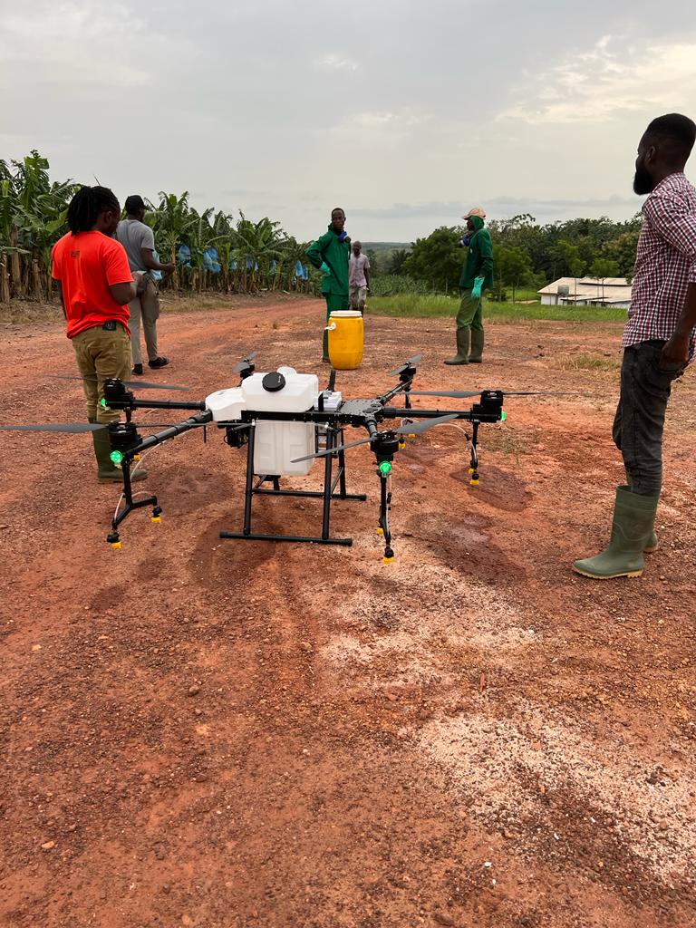 Agricultural sprayer drone application process