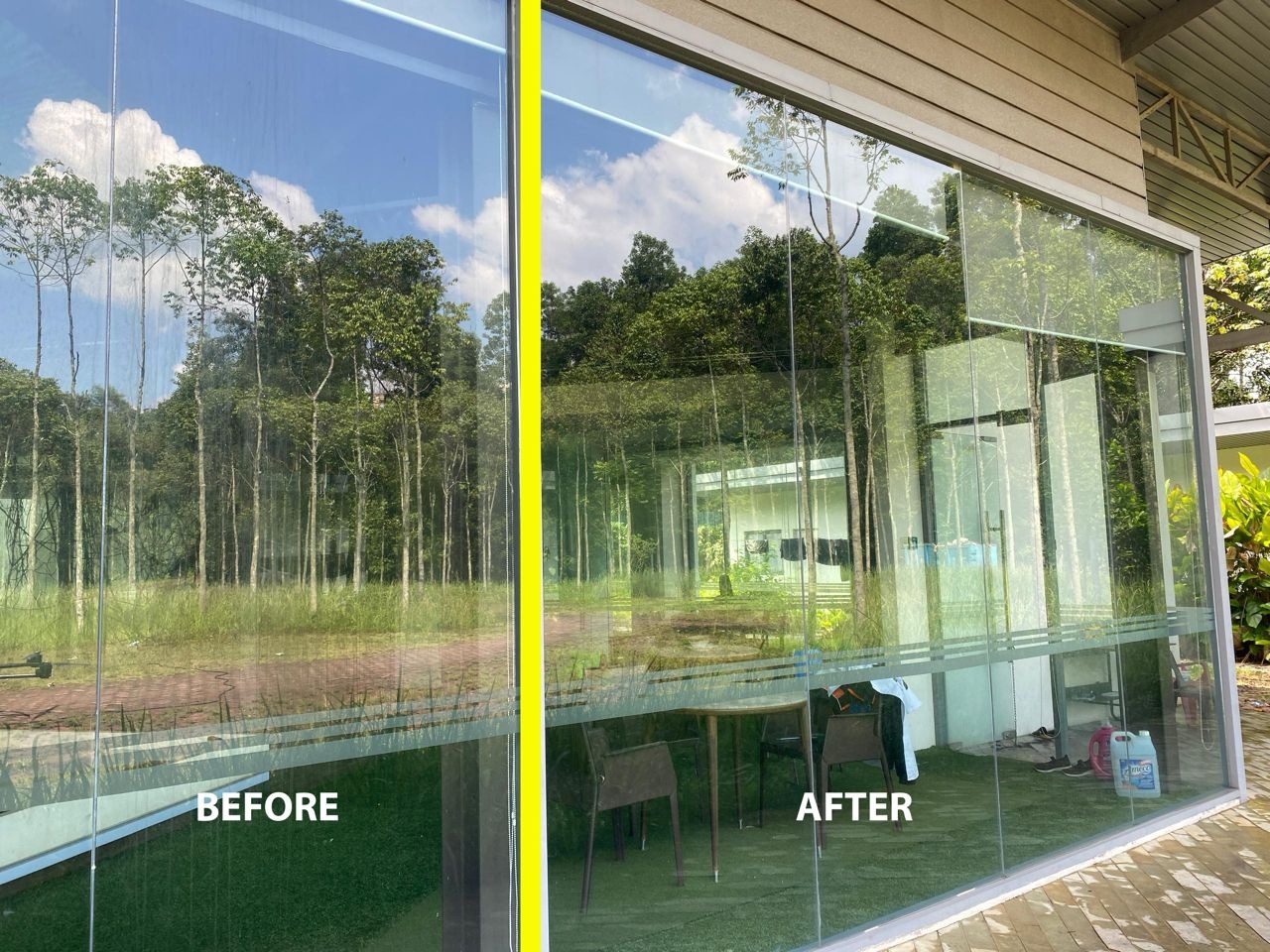before and after cleaning