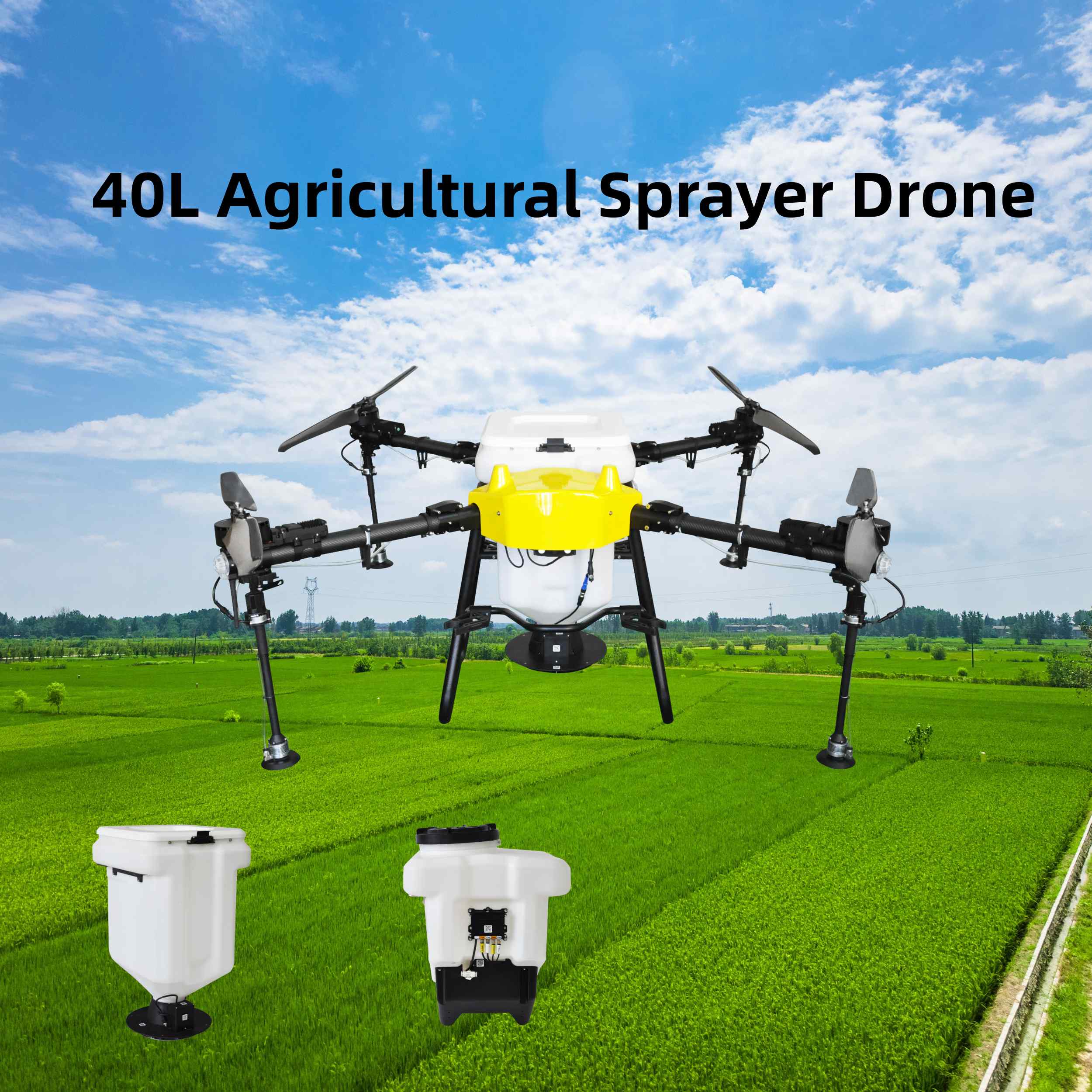 Big Capacity 40 Liters Agricultural Sprayer Drone for Spreading Seed Fertilizers