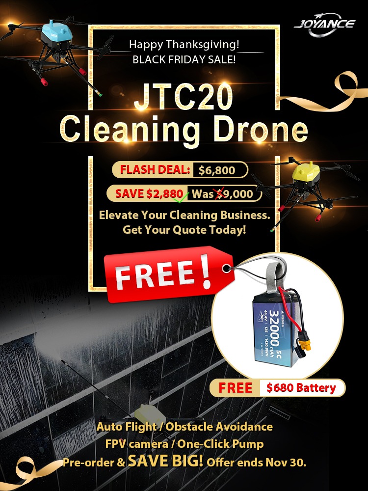 Happy Thanksgiving! BLACK FRIDAY SALE JTC20 Cleaning Drone
