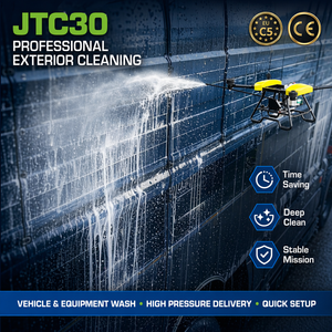 JTC30 Industrial Cleaning Drone | High-rise Facade & Solar Panel Washing Solution
