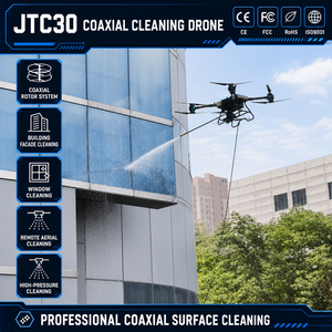 JTC30 Coaxial Dual-Rotor Facade Cleaning Drone | 29MPa High Pressure Autonomous Building Washing Drone