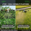 JT100 Three-in-one Multi-functional Agricultural Drone Autonomous Spray Seeding Lifting Drone Heavy Load Farm UAV with RTK FPV Night Vision