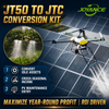 JTC50 PV Cleaning Drone｜Remote Safe Operation, Avoid Electric Shock & Panel Micro‑crack Damage