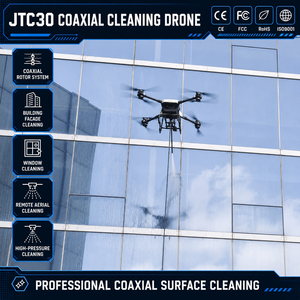JTC30 Coaxial Dual-Rotor Platform: 8-Motor Power & Tethered System for 24/7 High-Rise Cleaning