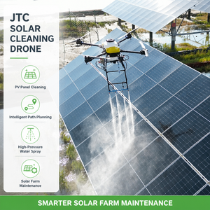 JTC50 PV Cleaning Drone｜Remote Safe Operation, Avoid Electric Shock & Panel Micro‑crack Damage