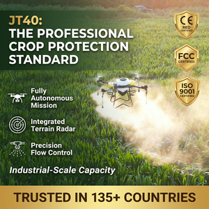 JT40 Crop Protection Drone: Aviation-Grade Airframe & IP67 Flight Controller for Reliable All-Weather Field Operations
