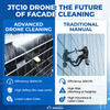 JTC10 Full‑Autonomous Building Facade Cleaning Drone｜22MPa High Pressure, Level‑6 Wind Resistance, Carbon Fiber C5 Certified