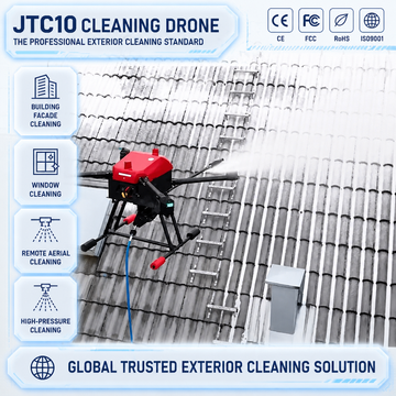 JTC10 Autonomous Facade Cleaning Drone | 22MPa High Pressure, Level 6 Wind Resistance