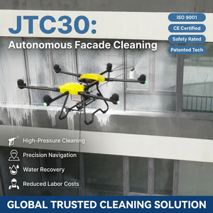 JTC30 Industrial Cleaning Drone with Radar & Dual RTK, 200m Hands‑Free Autonomous Drone for High‑Rise Exterior Maintenance